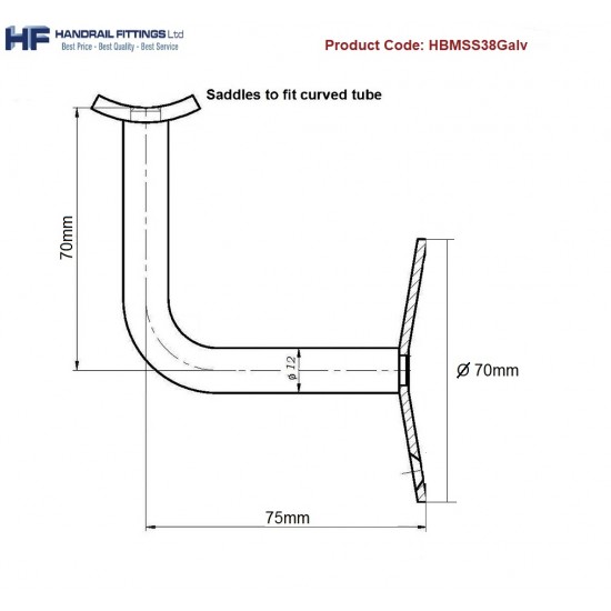 Capri Galv Handrail Bracket